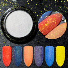 1 Box Holographic Nail Sugar Sandy Glitter Powder 2 Colors Set Summer Color Pigment Dust Manicure Nail Art Decoration Tools 2024 - buy cheap