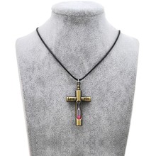 New Vintage Cross Hourglass Pendants Necklaces For Women Jesus Crucifix Chain On The Neck For Men Prayer Christian Jewelry Gift 2024 - buy cheap