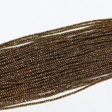 gold-color fashion hematite stone 2mm 3mm hot sale round faceted loose beads diy jewelry 15" B466 2024 - buy cheap