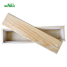 Molde de silicona para jabón con forma de rectángulo largo, herramienta de fabricación de jabón de remolino hecho a mano con caja de madera 2024 - compra barato