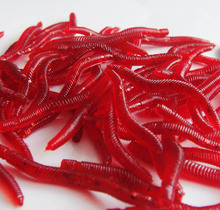 50Pcs/Lot Earthworm Maggot Fishing Lure Soft Artificial Fishing Smelly Flavored Bait Bionic Red Worm 4CM Lures Free Shipping 2024 - купить недорого