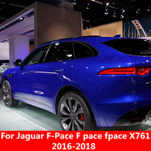 Visera de ventilación para ventana de coche, protector de lluvia y sol, decoración Exterior negra para Jaguar f-pace F Pace fpace X761 2016-2018 2024 - compra barato