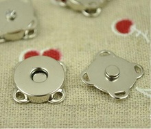 14mm botão magnético de metal quadrado, botões magnéticos de design prateado com costura, 100 detalhes, botões magnéticos para bolsas 2024 - compre barato