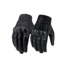 Luvas de couro para motocicleta, alta qualidade, dedos inteiros, retrô, motocicleta, 2 estilos, masculina 2024 - compre barato