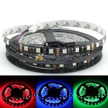 Wholesale 10pcs 5M 5050 SMD 300 Leds RGB Color Non-Waterproof Flexible LED Strip Light DC12V Black PCB board 2024 - buy cheap