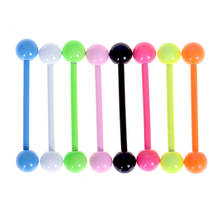 8pcs Mixed Color Tongue Nipple Bars Barbell Ring Alloy Piercing Body Jewelry Lots Mix Belly Button Rings Wholesale 2024 - buy cheap