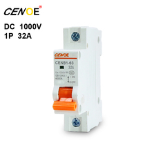 2 pcs low price free shipping high cost performance 1P 32A DC 1000V solar circuit breaker dc PV breaker mcb DC CENOE brand 2024 - buy cheap