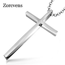 ZORCVENS Cross Necklace & Pendant Silver-Color Chain Christian Jewelry Religious Wedding Cross Necklace Women/Men 2024 - buy cheap