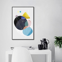 Nordic Minimalist Abstract Geometric Round Decorative Painting Kitchen Wall Art Posters and Prints Home Decor Canvas Pictures 2024 - buy cheap