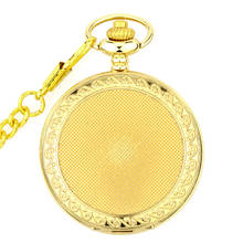 Golden Luxury Skeleton Pocket Watch Mechanical Hand Wind Pocket & Fob Watches Women's Pocket Watch Pendant relogio de bolso Gift 2024 - buy cheap
