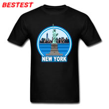 Guys Tops Men Tees Mens T-shirt Man Black Tshirt Adult Cotton T Shirts New York The Statue Of Liberty 3D Print Clothes Hip Hop 2024 - buy cheap