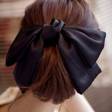 1 PCS Fashion Solid Big Bow Hairpins Girls Lovely Popular Hair Clips For Women Hair Accessories Gift Red Bule Green Black Pink 2024 - buy cheap