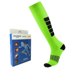 Protector de piernas gruesas para mujer, Protector de compresión para hombre y Color fluorescente, diseño único, caja de masaje de presión médica, nuevo tipo de rayas, regalo 2024 - compra barato