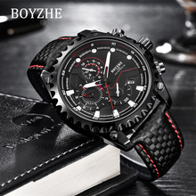 BOYZHE Automatic Mechanical Watch Mens Top Sports Leather Luxury Waterproof Luminous Men Watches Relogio Masculino 2019 New Hot 2024 - buy cheap