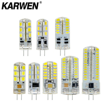 KARWEN Lampada LED G4 Lamp 220V 3W 4W DC 12V G4 LED bulb SMD3014 2835 24 48 64 104L Replace 10w 30w Halogen Light 360 Beam Angle 2024 - buy cheap