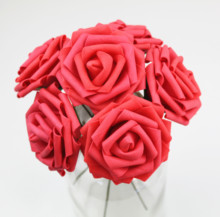 Diameter 8cm Fake Roses Artificial Flowers for Wedding Decoration Handmade Pompom DIY Flowers for Home Decor 2024 - buy cheap