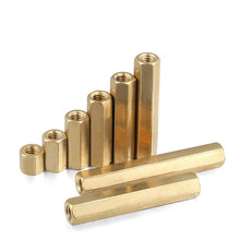 20pcs M3 hexagonal brass column double pass column chassis hexagonal copper column double head hollow column 4mm-10mm length 2024 - buy cheap