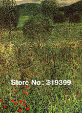 Reproducción de pintura al óleo sobre lienzo de lino, campo de flores en Litzlberg de Gustav Klimt, envío rápido gratis, hecho a mano, calidad de museo 2024 - compra barato