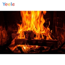 Yeele Fireplace Burning Firewood Winter Interior Deco Photography Backgrounds Photographic Customized Backdrops for Photo Studio 2024 - compre barato