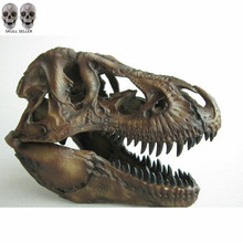 Manualidades 1/12 Tiranosaurio Rex, Cráneo de dinosaurio, artesanías, resina fósil de simulación de cráneo para coleccionables 2024 - compra barato