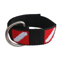 Perfeclan 35cm/13.8'' Scuba Diving Wrist Band Strap Webbing with Magic Sticker Black Red Diving Wrist Strap 2024 - buy cheap