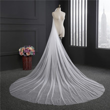 One Layer Chapel Length Bridal Veils Simple Cheap Soft Tulle White Ivory 3m*3m Wedding Veil With Comb Bridal Accessories 2024 - buy cheap