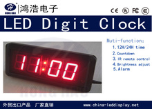 Светодиодные часы 12/24 ч, минуты и секунды, обратный отсчет, 1,8 дюйма, 4 знака, красный цвет (HIT4-1.8R) 2024 - купить недорого