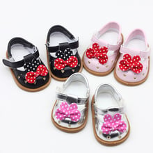 1Pair New Fashion PU Doll Shoes For 18 Inch American Girl Doll 43cm Baby Doll Accessories For Children Kids Gifts Toys 2024 - buy cheap