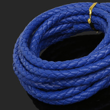 New Arrival 3meter/lot 7mm Round Braided PU Leather Bead Cord Rope String For DIY Necklaces&Bracelets Jewelry Findings Materials 2024 - buy cheap