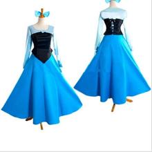 Vestido de princesa Ariel para mujer, disfraz de la Sirenita Ariel, azul, S-2XL, novedad de 2016, envío gratis 2024 - compra barato