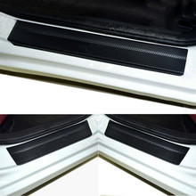 Carbon Fiber Car Door Sill Sticker Anti Scratch  Scuff Car Styling Sill Protection  For FIAT Panda City cross Panda Cross Panda 2024 - buy cheap