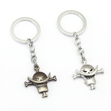 10pcs/lot wholesale ONE PIECE Keychain Car Phone Charm Key Chain Luffy Whitebeard Key Ring Holder Chaveiro Pendant Jewelry 2024 - buy cheap