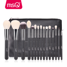 MSQ Fashion 15PCS Makeup Brushes Wooden Foundation Cosmetic Eyebrow Blusher Eyeshadow Brush Make Up Brush Sets Pincel Maquiagem 2024 - buy cheap