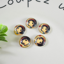 12mm 20pcs Round Glass Cabochons Art Cameo Ste Handmade embedded Beautiful little girl 2024 - buy cheap