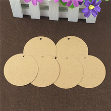 Round Series Collection Hang Tag Multiple Sizes Brown kraft Paper Cardboard Blank Luggage Mark Labels Tags DIY Custom 100Pcs/Lot 2024 - buy cheap