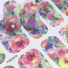 WUF смешанные дизайны, красивые бабочки/цветы, полное покрытие, переводные наклейки для ногтей, красивые украшения для ногтей 2024 - купить недорого
