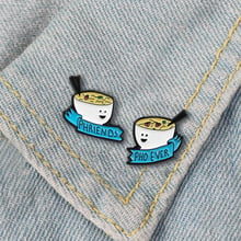 Bowl noodles brooch cute smiley and art font ribbon decoration bowl chef gourmet cowboy clothes t-shirt backpack jewelry gift 2024 - buy cheap