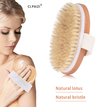 CLPAIZI Wooden Oval Bath Brush Exfoliating Natural Bristle Body Massage Brush Promote Blood Circulation Bath Brushes D30 2024 - buy cheap