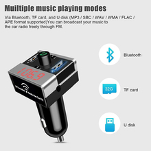 Dual USB Charger Kit Wireless Bluetooth Car MP3 Player FM Transmitter Radio LCD U Disc SD Vehicle Mounted Bluetooth FM Launches 2024 - buy cheap