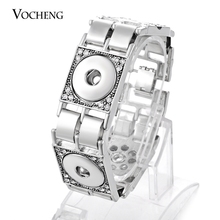 Interchangeable 18mm Snap Button Bracelet Popper Charm Bracelet Crystal Bangle NN-208 Vocheng Free Shipping 2024 - buy cheap