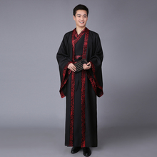 Disfraz chino antiguo para hombre, vestido para actuación en escenario, Hanfu, satén, traje chino tradicional 2024 - compra barato