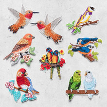 Parches con aves bordadas, apliques con diseño de dibujos animados, accesorio bordado, 8 Uds. 2024 - compra barato