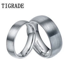 2pc/Lot Couple Ring 8mm&6mm Women Men Black Carbon Fiber Wedding Band Jewelry Ring Domed Tungsten Carbide For Engagement Unisex 2024 - buy cheap