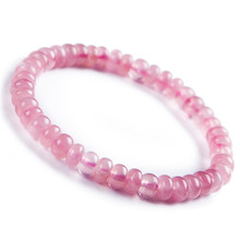 Cuentas de cuarzo rosa Natural para mujer, pulsera de moda elástica de marquesa de cristal, 7mm, 8mm, 9mm, 10mm, AAAAA 2024 - compra barato