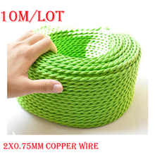 10m/lot Twisted Wire Twisted Cable Retro Braided Electrical Wire Fabric Wire DIY pendant lamp wire vintage lamp cord 2024 - buy cheap