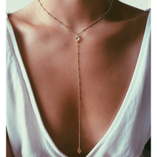 New Simple Gold Color Long Beaded Lariat Chain Necklace Sexy Y Shape Summer Crystal Tassel Choker Necklaces For Women Collares 2024 - buy cheap