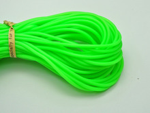 Tubo de goma hueco para joyería, cubierta de cuerda, alambre de memoria, 10 metros, verde, 2mm 2024 - compra barato
