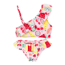 Kavkas Children Gilrs Swimsuits Two Piece Fruit Printing Summer Sleeveless Swimwear Kids Girl Bath Clothing 2024 - buy cheap