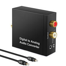 Protable 3.5mm Jack Coaxial Optical Fiber Digital to Analog Audio AUX RCA L/R Converter SPDIF Digital Audio Decoder Amplifier 2024 - купить недорого