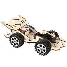 DIY Electric Wood Racing Car Assembled Scientific Mold Toys Educational Model Early Learning Toy for Children Kids 2024 - buy cheap